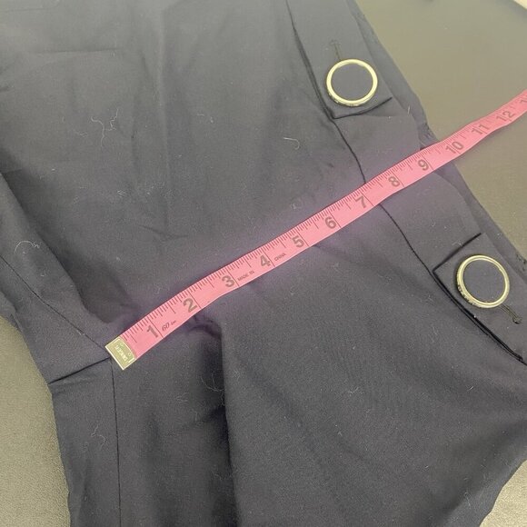 Tory Burch Women's Sailor Wide Leg Trousers Size 2 Navy Blue Small Hole - Picture 9 of 12